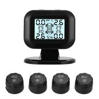 TPMS Tire Pressure Monitoring System Wireless Real-time  LCD Display 4 External Sensors Alarm juoda