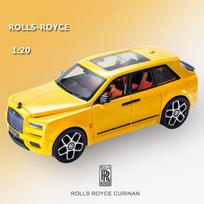 1/20 Rolls Royce SUV Cullinan Alloy Car Model Diecast Toy Vehicles Metal Car Model Collection Sound and Light Childrens Toy Gift geltona