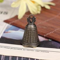 Antikvarinis varpas Kinijos mini skulptūra Pray Guanyin Buddha Bell Shui Feng Bell