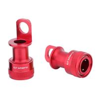 Bicycle Pedal Mount Fixing Adapter Portable Quick Release Pedal Holder Buckle raudona