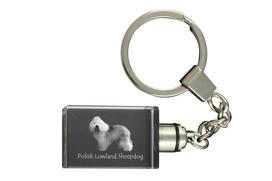 Polish Lowland Sheepdog, PON, Valee Sheepdog - Crystal key ring with dog photo, illuminated key ring, unique gift by Art-Dog brand skaidri