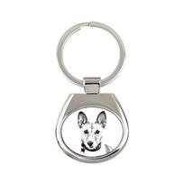 Basendžis, Afrikos krūmų šuo, Kongo šuo - raktų pakabukas su šunimi, raktų pakabukas su atspaudu, personalizuotas pakabukas iš Art-Dog prekės ženklo sidabras