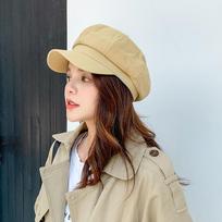 New Cotton Linen Caps Felt Beret Women British Style Kepi Girls Beret Hat Elegant Lady Solid Color Hats