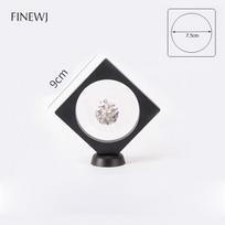 3d Floating Picture Frame Jewelry Display Shadow Box Stand Rack Coin Ring Pendant Holder Protection Gems Stone Presentation Case white