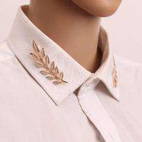 Korean Retro Brooch Leaf Shirt Suit Collar Pins Brooches Lapel Pin Enamel Pin Brooches For Women Jewelry Brooch Wholesale Bijoux brown