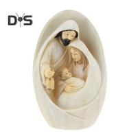 Šventoji Šeima Derva figūrėlė Gimimo Advento statula Juozapo Mergelės Marijos Jėzaus Gimimo skulptūra Namų biuro Dekoratyvinis ornamentas balta