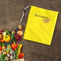 Šviežių produktų maišelis su raišteliu aliuminio folijos šaldytuvo organizatorius daržovėms daržovėms Bananas Top Text