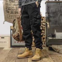 Men's Casual Slim Fit Work Pants Slim Trousers Spring Autumn Workwear S chaki