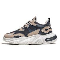 New casual thick sole increase couple sports shoes autumn casual sports men's shoes outdoor fashion all-in-one running shoes 39 black