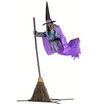 Helovino dekoracija Valdymas balsu Ragana Didelis pakabinamas Švytintis Garsą skleidžiantis Baras Namo siaubo dekoracija purple
