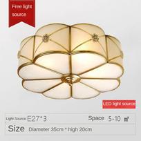 Visas varinis miegamojo lubinis šviestuvas, darbo kambario šviestuvas, paprastas modernus apvalus pagrindinio miegamojo šviestuvas, kambario šviestuvas Diameter-35cm-3headlights beige