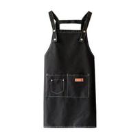 Oil-proof Kitchen Apron Scratch Resistant Canvas Ladies Fashion Cooking Apron