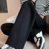 Women Fashion Solid Color High Waisted Sweatpants Baggy Straight Legged Sports Joggers Trousers L juoda