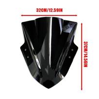 Motociklo priekinio stiklo priekinis stiklas dvigubas burbulas, tinkamas Ninja 300 / 250 2013-2017 m. juoda