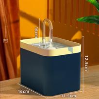 Itin tylus naminių gyvūnėlių vandens fontanas automatinis filtras USB elektrinis kačių šunų vandens dozatorius ir perdegimo prevencinis siurblys 1,5 l recirkuliacinis filtras EU Plug tamsiai mėlyna spalva