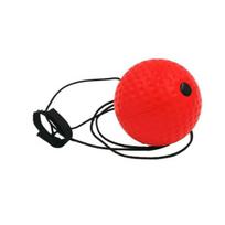 Portable Soft Fighting Punch Muay Thai Bumper Speed Training Boxing Re-flex Ball raudona