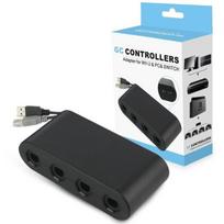 Wii U GameCube Contrôleur Adaptateur, GameCube NGC Contrôleur Adaptateur pour Wii U, Switch et PC USB Noir juoda