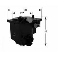 Aukščiausios kokybės dyzelinis filtras FORD FOCUS C-MAX 1.6 TDCI 90 10-2003-03-2007 Komplekte su filtravimo elementu-Su kuro pašildytuvu