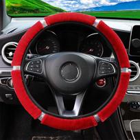 Car Glitter Rhinestone Shifter Hand Brake Cover Crystal Car Gear Collar Cover Auto Interior Decoration Accessories raudona