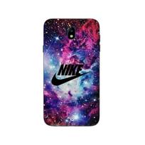 Coque Samsung Galaxy j7 2018 nike logo noir stylé Rose Vif Violet Bleu Maniacase