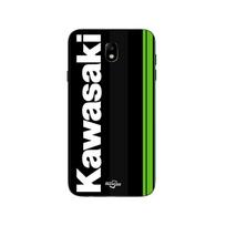 Case - Maniacase - Samsung Galaxy J7 2018 - Soft - Black - Kawasaki Florida Moto Marseille logo juoda