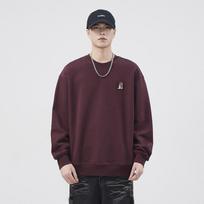 Heavy Crew Neck Sweater Men'S Season American Trend Brand Embroidered Loose Casual Top Men'S 4XL juoda