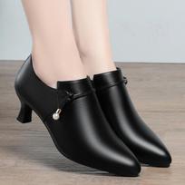 Fashion Botas Femininas Women Fashion High Quality Brown Stiletto Heel Ankle Boots Lady Casual Black Patent Leather Autumn Shoes 35