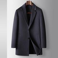 Rudens ir žiemos 100% vilnos lietpaltis Vidutinio amžiaus ir jaunimui Lengvos prabangos Verslo Dvipusis Laisvalaikio Šilta striukė 195 gray