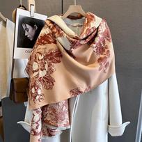 Šiltas žieminis kašmyro šalikas moterims Prabangus Pashmina antklodė stora skara Apvyniojama skarele mada Bufanda Echarpe Poncho brown