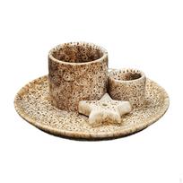 Ceramic Holder for Incense And Palo Santo, Suitable Meditation Office Use smėlis
