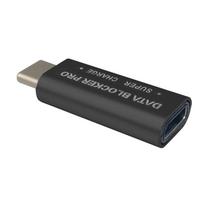 USB C didelės spartos įkrovimo adapteris USB C duomenų blokatorius USB C kištukas į lizdą adapteris saugus įkrovimas telefonams, planšetiniams kompiuteriams rožinė