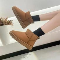 Fashion Snow Boots Women's Short Tube Thickened Cotton Shoes Non-slip Winter New Shoes Student Women's Shoes Black Snow Boots 36 ruda