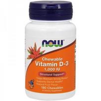 Now Foods - Vitamin D-3 1000 IU FRUITY CHEW 180 LOZ