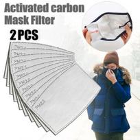 2PCS Mask Filter Element PM2.5 N95 5Layer Activated Carbon Filter Disposable Mask Breathing Insert Protective Mouth Mask Filter