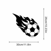 Kūrybingos futbolo metalinės sienų dekoracijos Geležies tuščiavidurės silueto pakabinamos svetainei, miegamajam, namų dekorui, amatai šviesiai pilka spalva