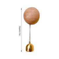 Japanese Wooden Wind Chimes Doorbell Magnetic Wireless Doorbell Entrance Door Bell Hanging Ornament Small Wind Bell for Home brown