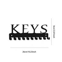 Keys Holder On Wall Key Hanger Iron Art Key Chain Holder Wall Mounted Key Holder Key Organizer For Entryway Hallway Keys Belts juoda