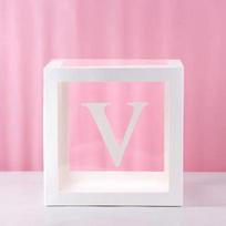 New Baby Shower Decoration Boy Girl Transparent Balloon Box Letter Frist 1st Birthday Wedding Party Gender Reveal Baptism Decora 25CM X 25CM