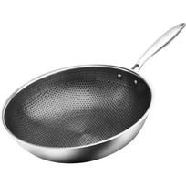 Stainless Steel Wok Maker Frying Pans Non Stick with Handles Cookware Accessories Heavy Duty Bakeware Work 54.00X32.00X8.50CM
