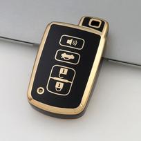 4Buttons TPU Car Key Shell Case Fob for Toyota Camry Corolla Avalon Rav4 Land Cruiser Smart Key juoda