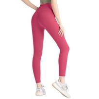 Women Yoga Pants High Waist Tummy Control Butt-lifted Skinny Elastic Skinny Compression Jogging Exercise Lady L rožinė
