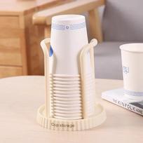 Disposable Cup Storage Holder Rack Water Tea Cups Dispenser Mug Display Stand Easy access Kitchen tools punch-free Direct use gray