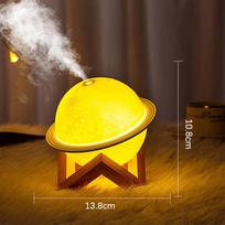 Moon Air Diffuser 880ML Aroma Spreader Ultrasonic Portable Air Humidifier USB Air Shooter Full Moon Light Night Home Decor USB Plug yellow