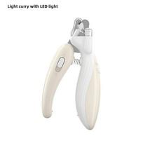 Pet nail clippers Dog Cat Nail Trimmer Labor-Saving Convenient LED electric nail grinder dog grooming supplies white