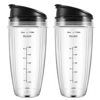 24OZ pakaitiniai puodeliai, suderinami su Ninja Nutri BN401, BN701, SS101, BN400, BN800, BN801 maišytuvu CHINA gray