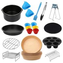 Airfryer Accessory Set, 8 Inch Hot Air Fryer Accessories, Reusable Air Fryer Accessories, XXL,for Fryers Over 4.6 Litres CHINA