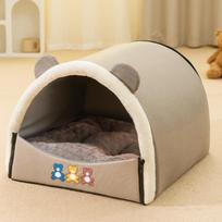 Autumn and Winter Dog Curved House Kennel Small and Medium-sized Dog Yurt Pet House Cat Bear Semi-enclosed Tent M-40 * 33 * 28cm