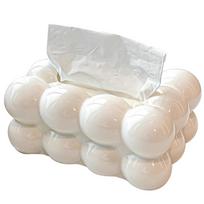 Cloud Tissue Box Minimalist Bubble Tissue Holder Creative Cotton Candy Tissue Cover Napkin Holder Paper Case Living Room Decor white