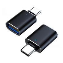 1 vnt. tipo C į USB 3.0 OTG adapteris su LED indikatoriumi – kelių spalvų parinktys, skirtos naudoti mobiliajame telefone ir automobilyje – kortelių skaitytuvas ir įkrovimo keitiklis juoda