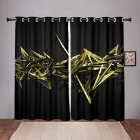 Surface Cool Blackout Window Curtain for Bedroom Living Room Bathroom Kicthen Door Hall Home Hook High Shading Various Pattern W55 X H120cm X 2&Grommet Top orange